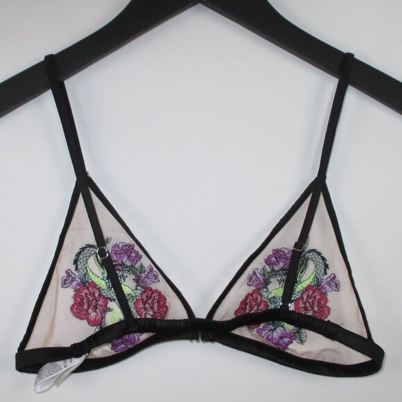 🩷FLEUR DU MAL DRAGON EMBROIDERY SHEER BRA - Picture 3 of 13